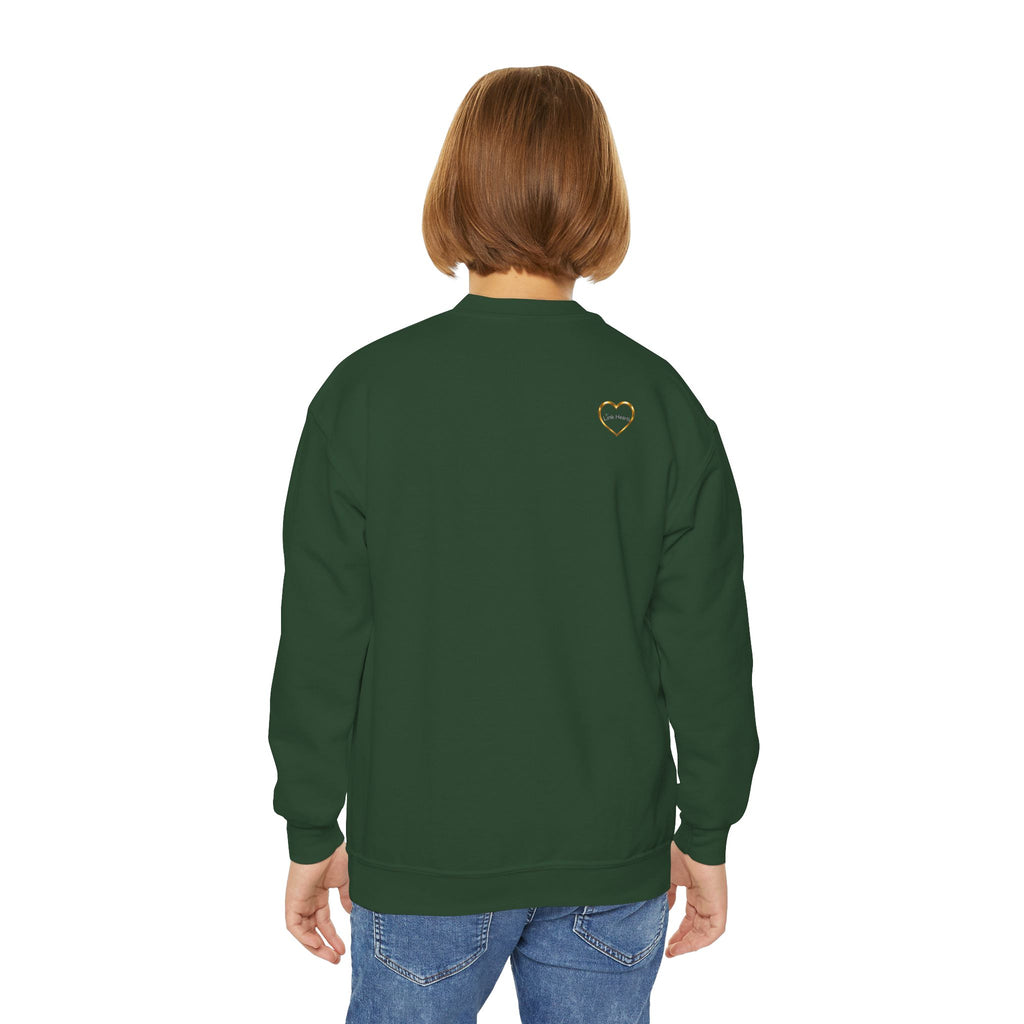 Link Hearts™ Youth Crewneck Sweatshirt — Kids Graphic Heart Crewneck