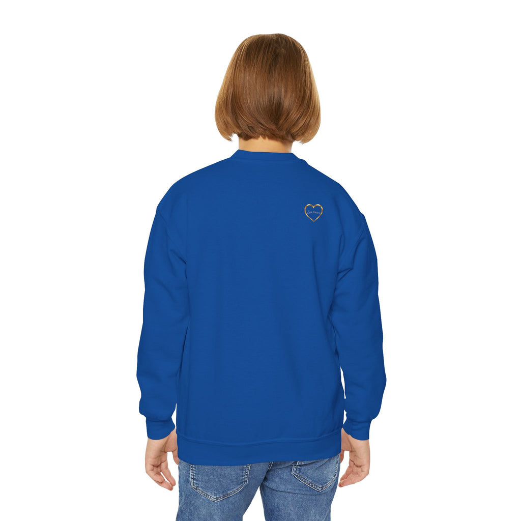Link Hearts™ Youth Crewneck Sweatshirt — Kids Graphic Heart Crewneck