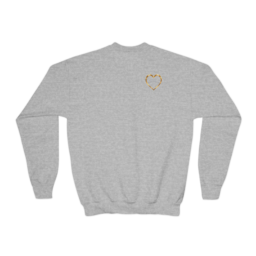 Link Hearts™ Youth Crewneck Sweatshirt — Kids' Heart Link Graphic Pullover