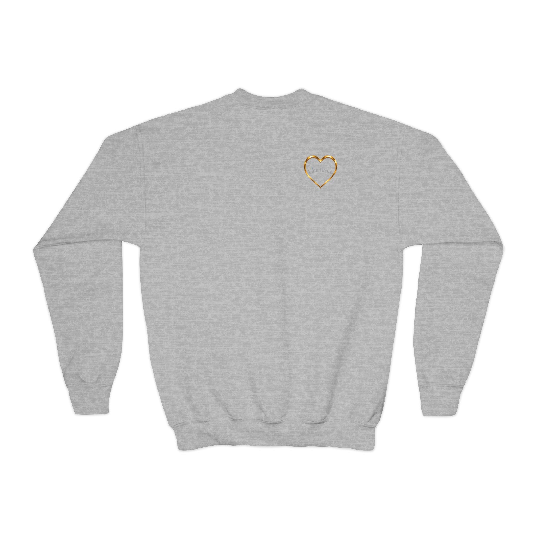 Link Hearts™ Youth Crewneck Sweatshirt — Kids' Heart Link Graphic Pullover