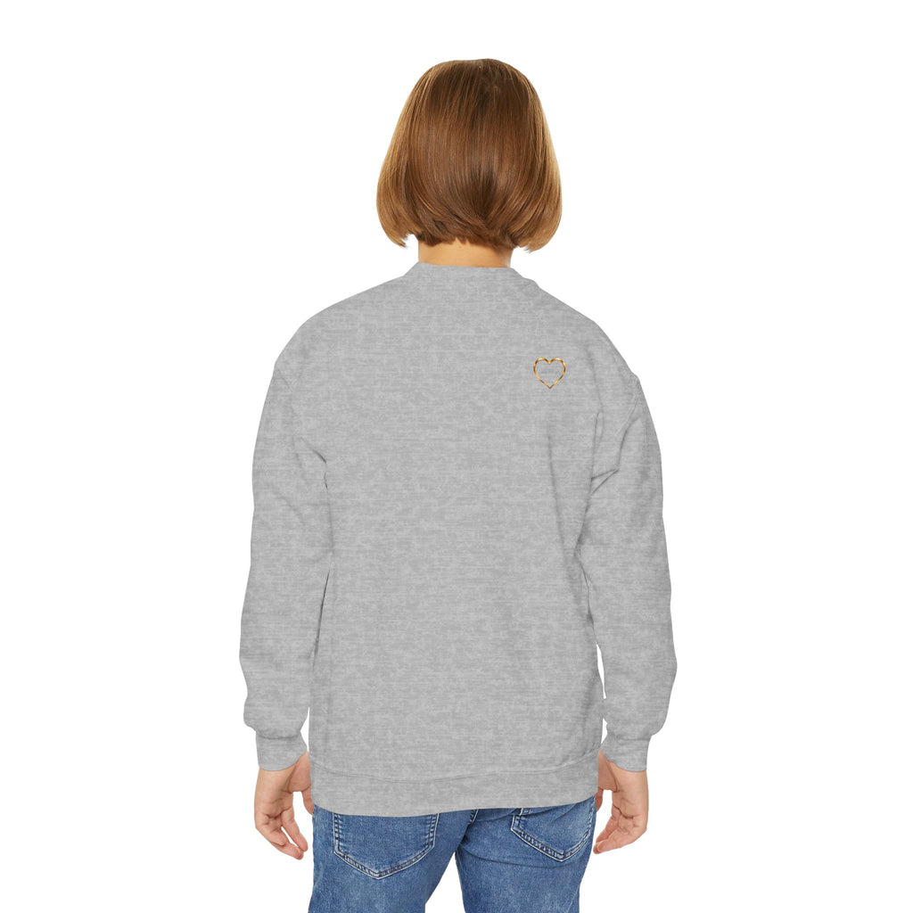 Link Hearts™ Youth Crewneck Sweatshirt — Kids Graphic Heart Crewneck