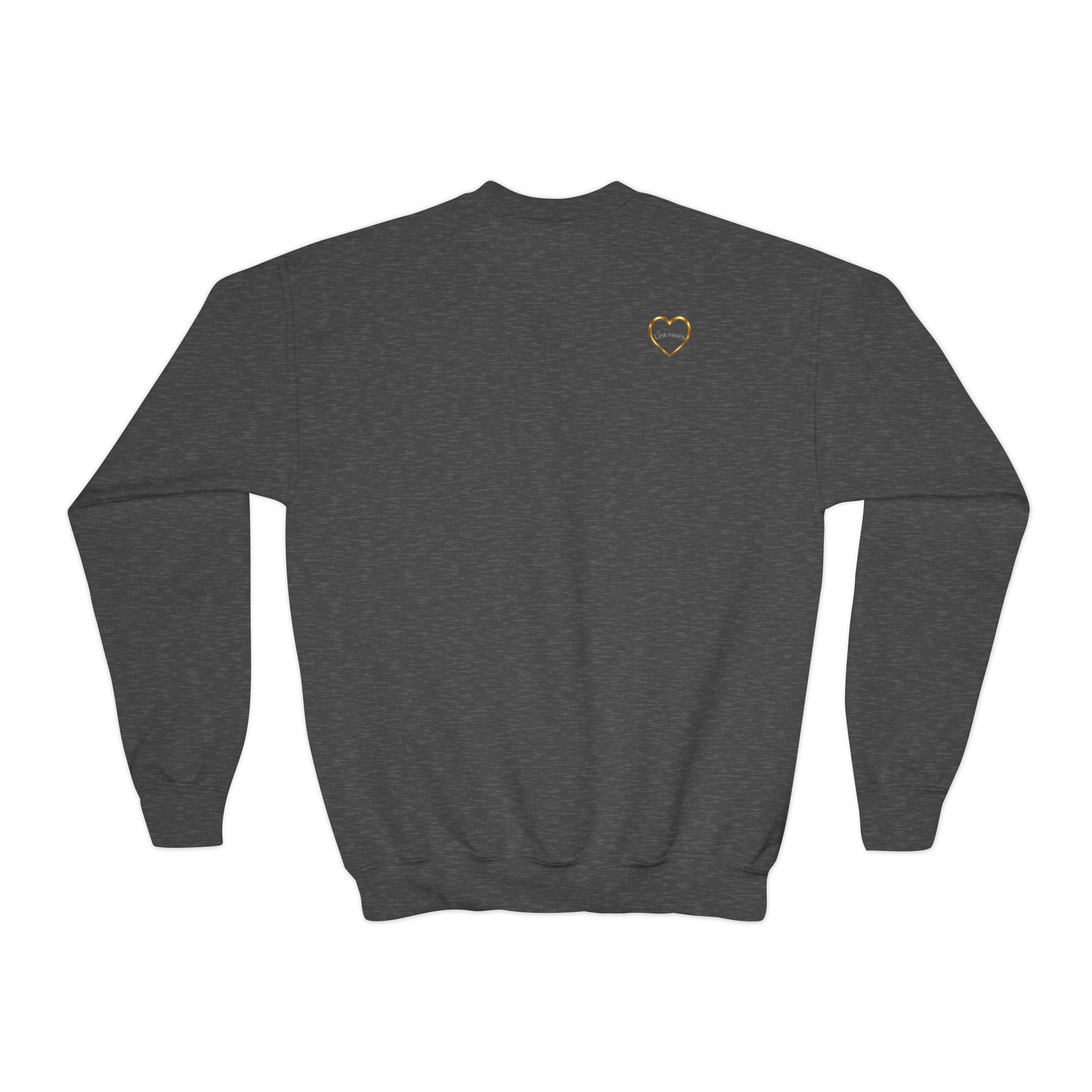 Link Hearts™ Youth Crewneck Sweatshirt — Kids Graphic Heart Crewneck