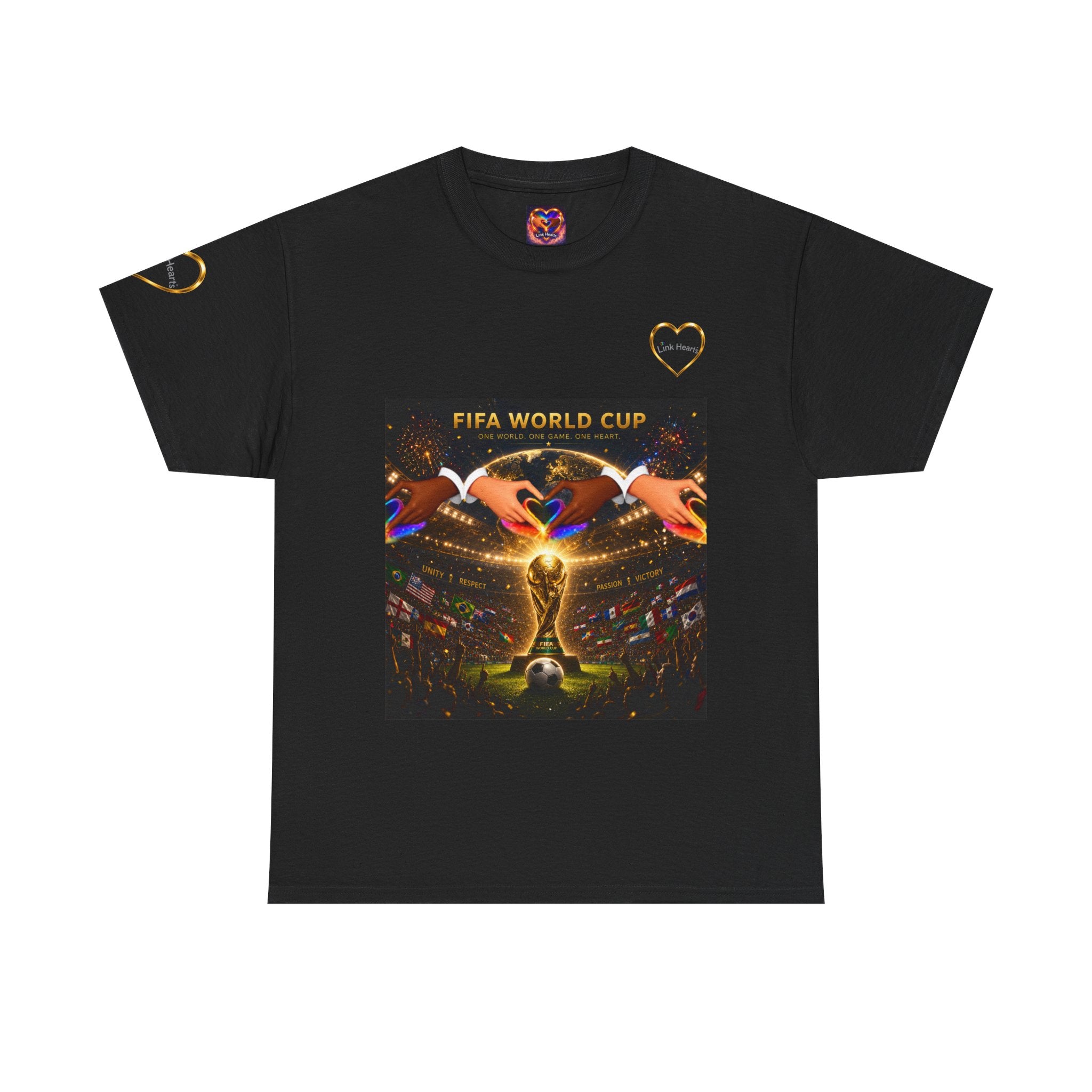 Link Hearts™ Football Unity Tee — Celebrate Passion & Global Togetherness
