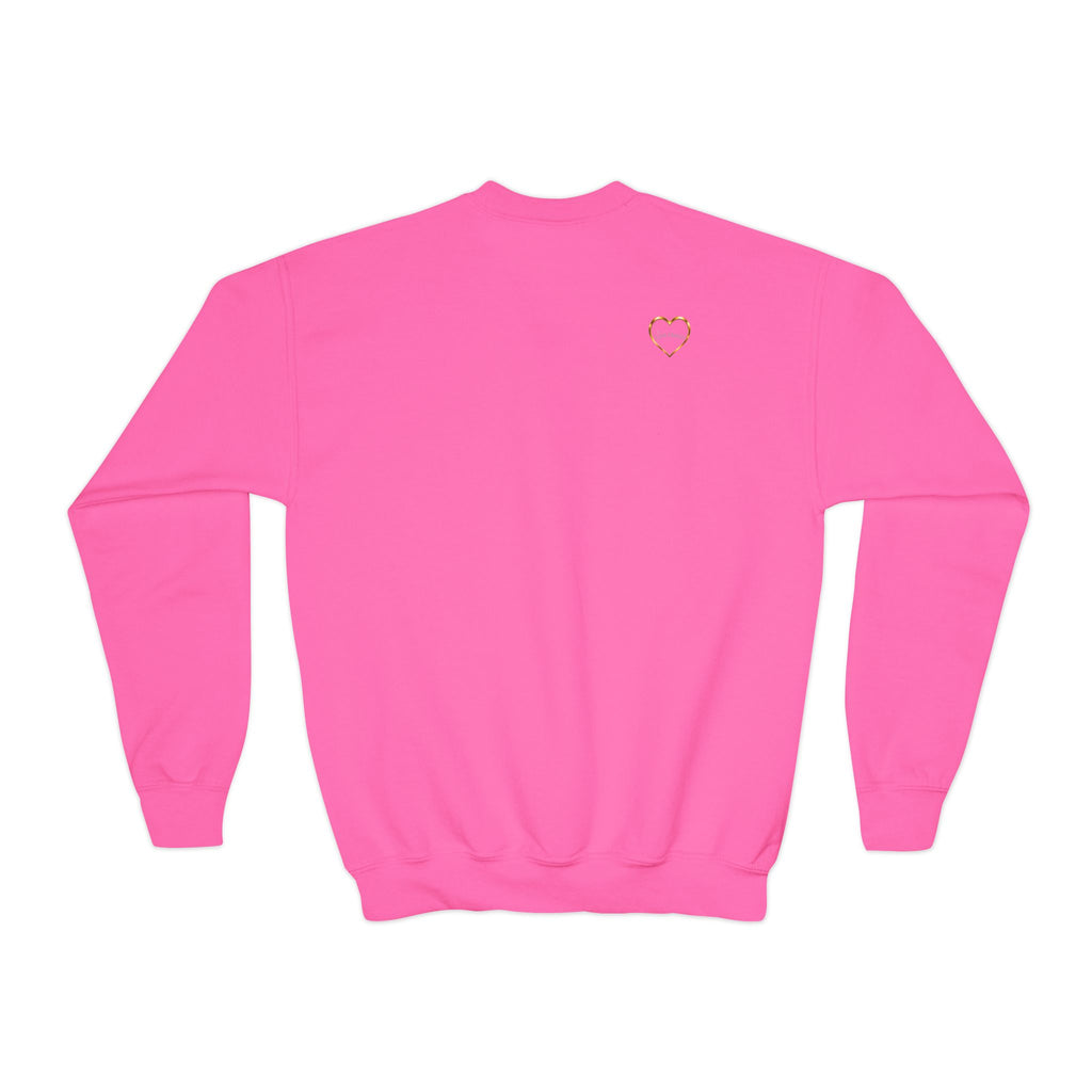 Link Hearts™ Youth Crewneck Sweatshirt — Kids Graphic Heart Crewneck