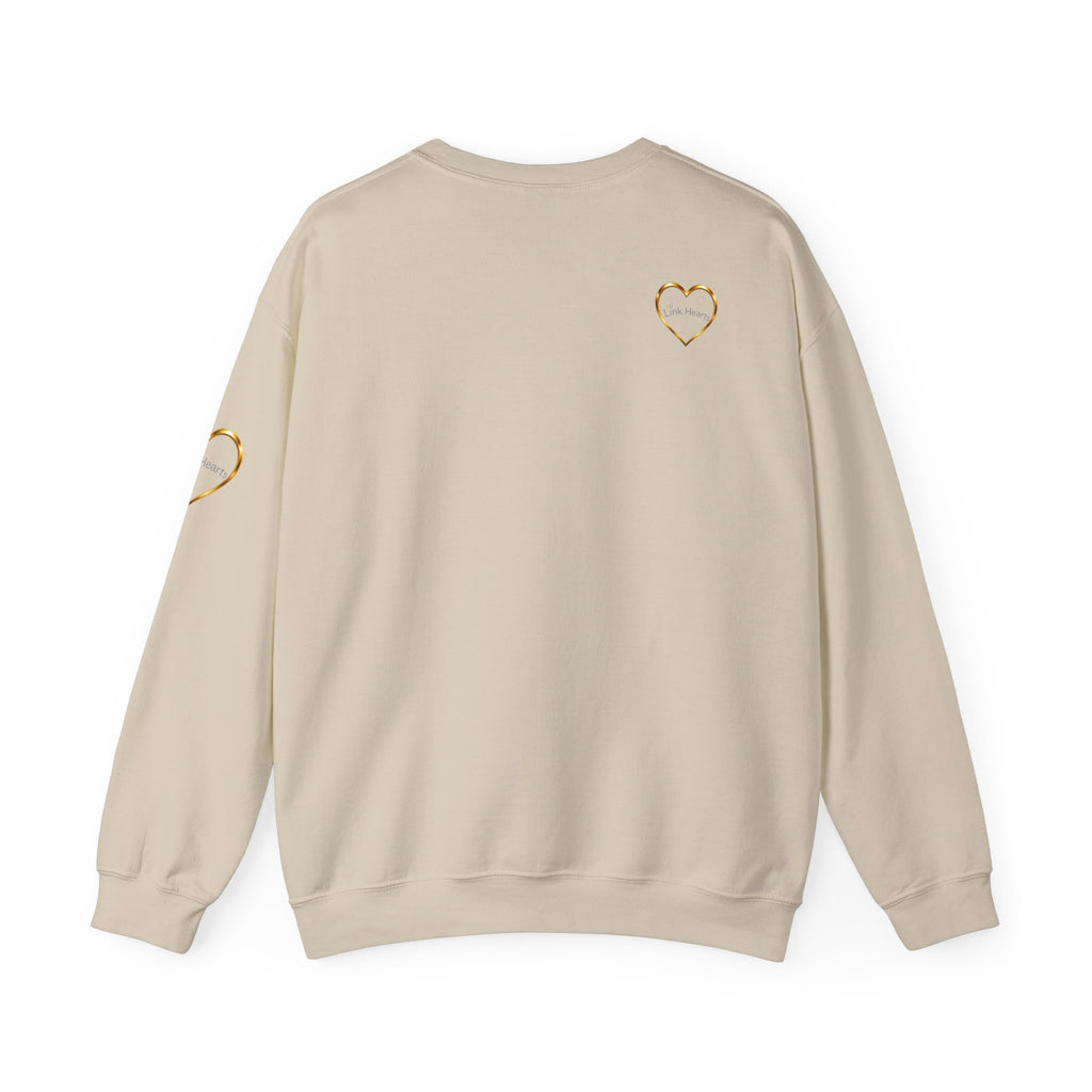 Heart Hands Crewneck Sweatshirt — Rainbow Heart Hand Gesture Pullover