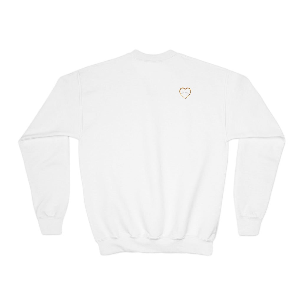 Link Hearts™ Youth Crewneck Sweatshirt — Kids Graphic Heart Crewneck