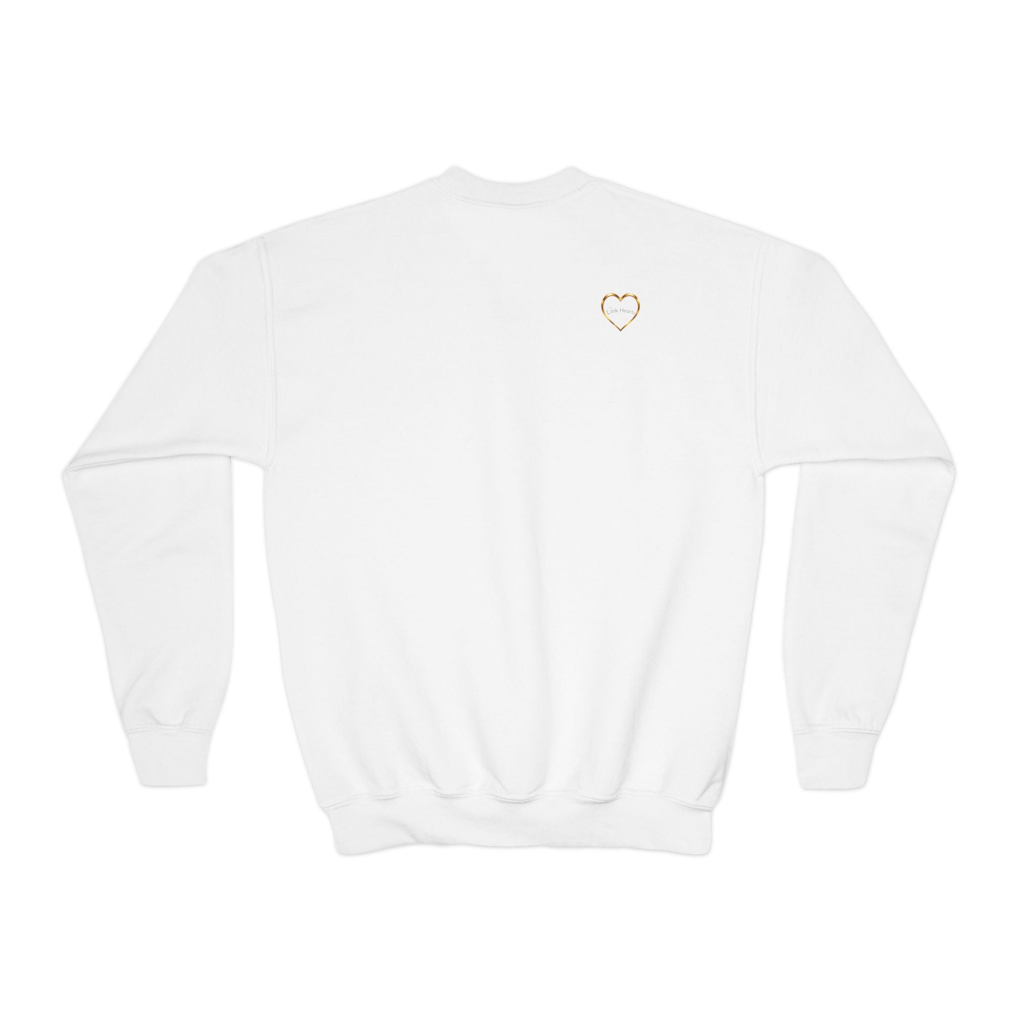 Link Hearts™ Youth Crewneck Sweatshirt — Kids Graphic Heart Crewneck