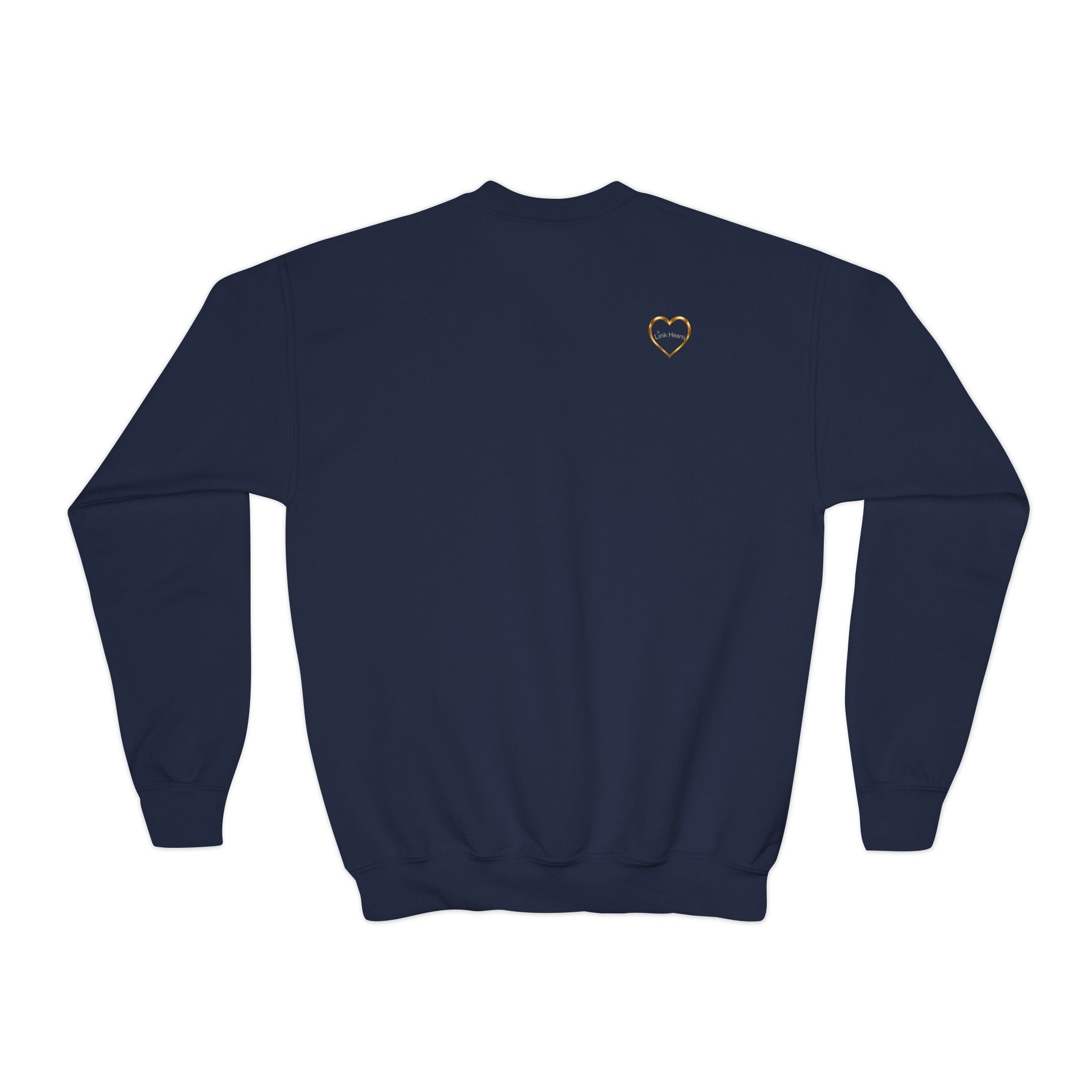 Link Hearts™ Youth Crewneck Sweatshirt — Kids Graphic Heart Crewneck