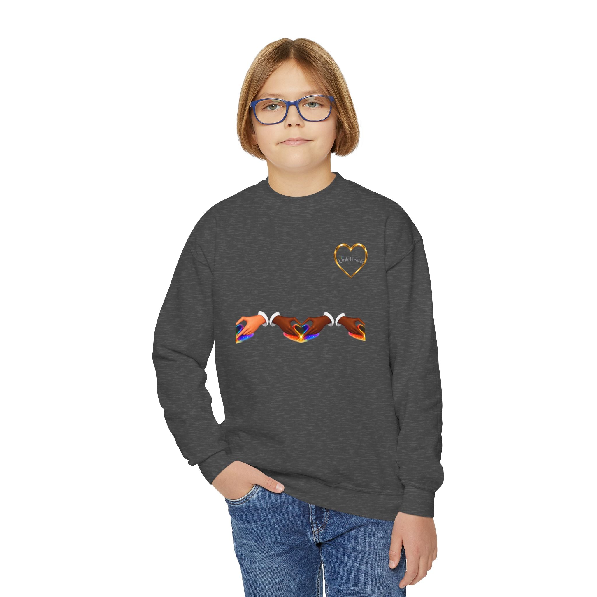 Link Hearts™ Unity Youth Crewneck Sweatshirt