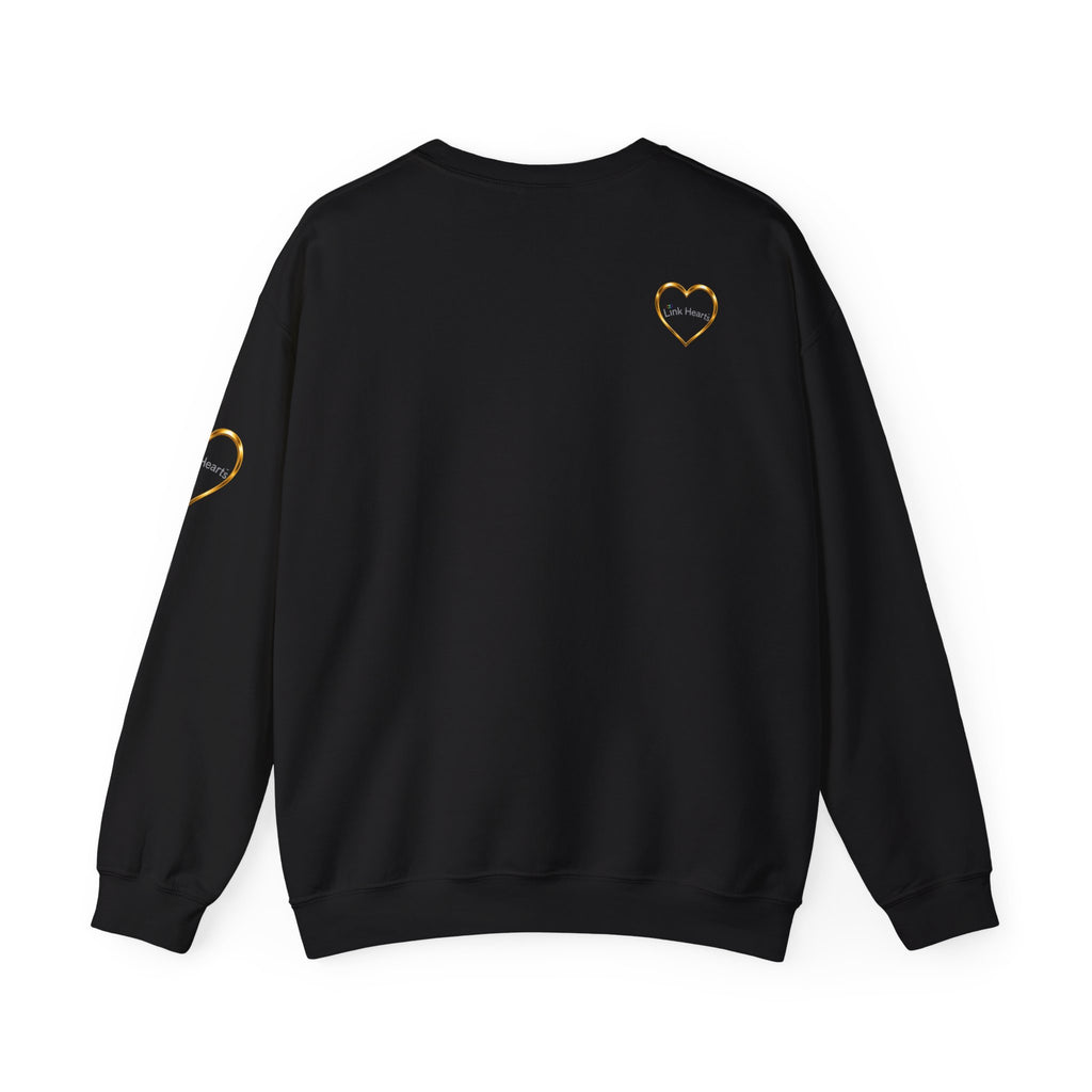 Heart Hands Crewneck Sweatshirt — Rainbow Heart Hand Gesture Pullover